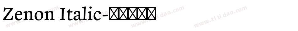 Zenon Italic字体转换